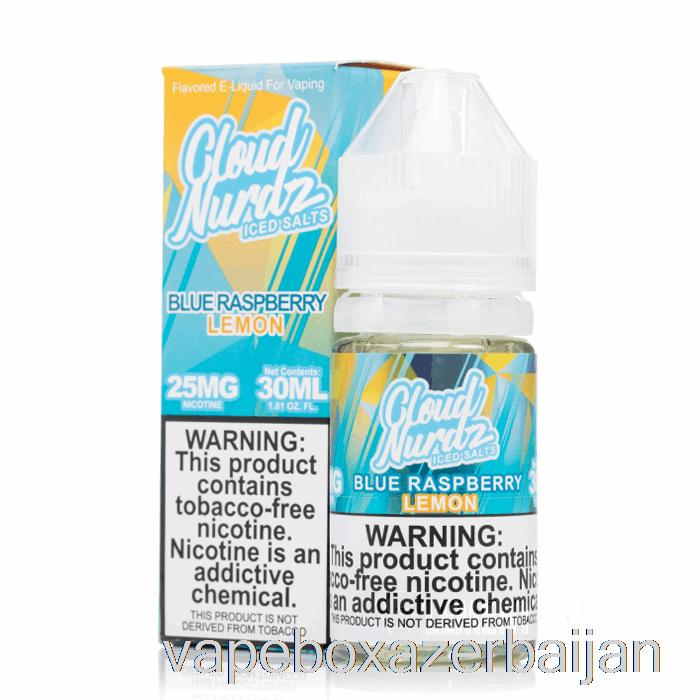 Vape Azerbaijan ICED Blue Raspberry Lemon - Cloud Nurdz Salts- 30mL 25mg